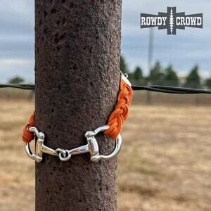Western Braided Equestrian Horse Snaffle Bit Bracelet